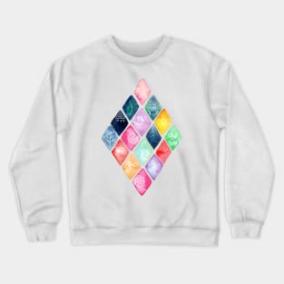 Watercolour Rainbow Diamonds Crewneck Sweatshirt